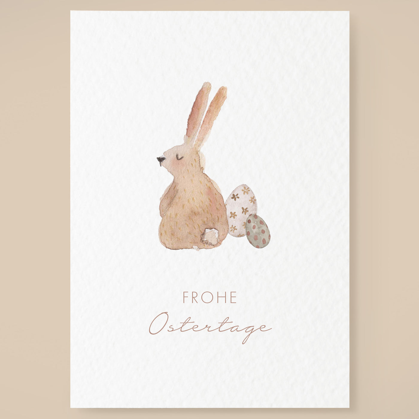 Postkarte Hase "Frohe Ostertage"